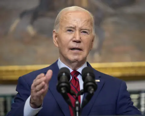 Biden says 'order must prevail' during campus protests over the war in Gaza