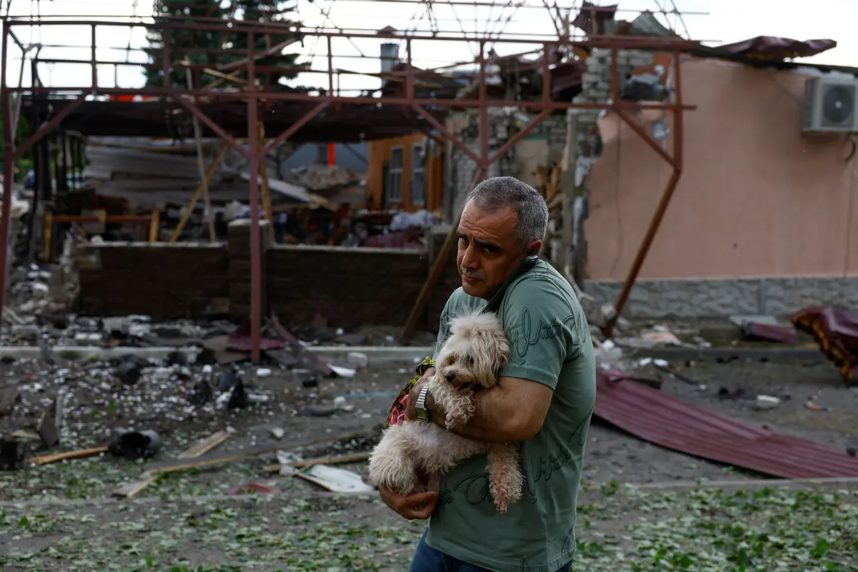 Aftermath of a Russian air strike in Kharkiv