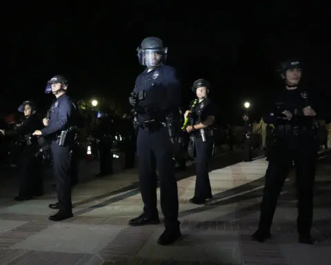 UCLA police arrest young man for alleged felony assault in attack on pro-Palestinian encampment