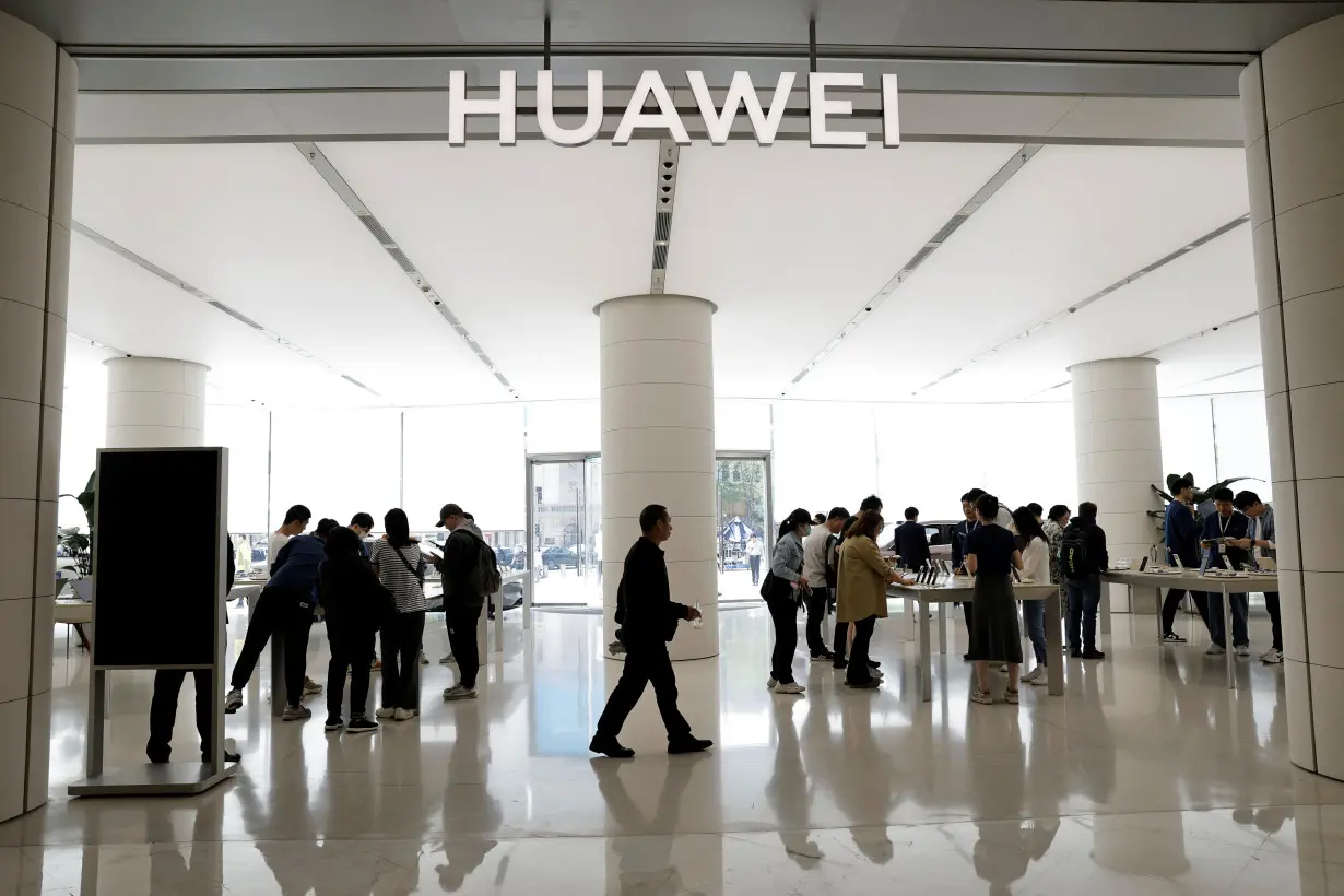 FILE PHOTO: Huawei Pura 70 series smartphones go on sale in Beijing