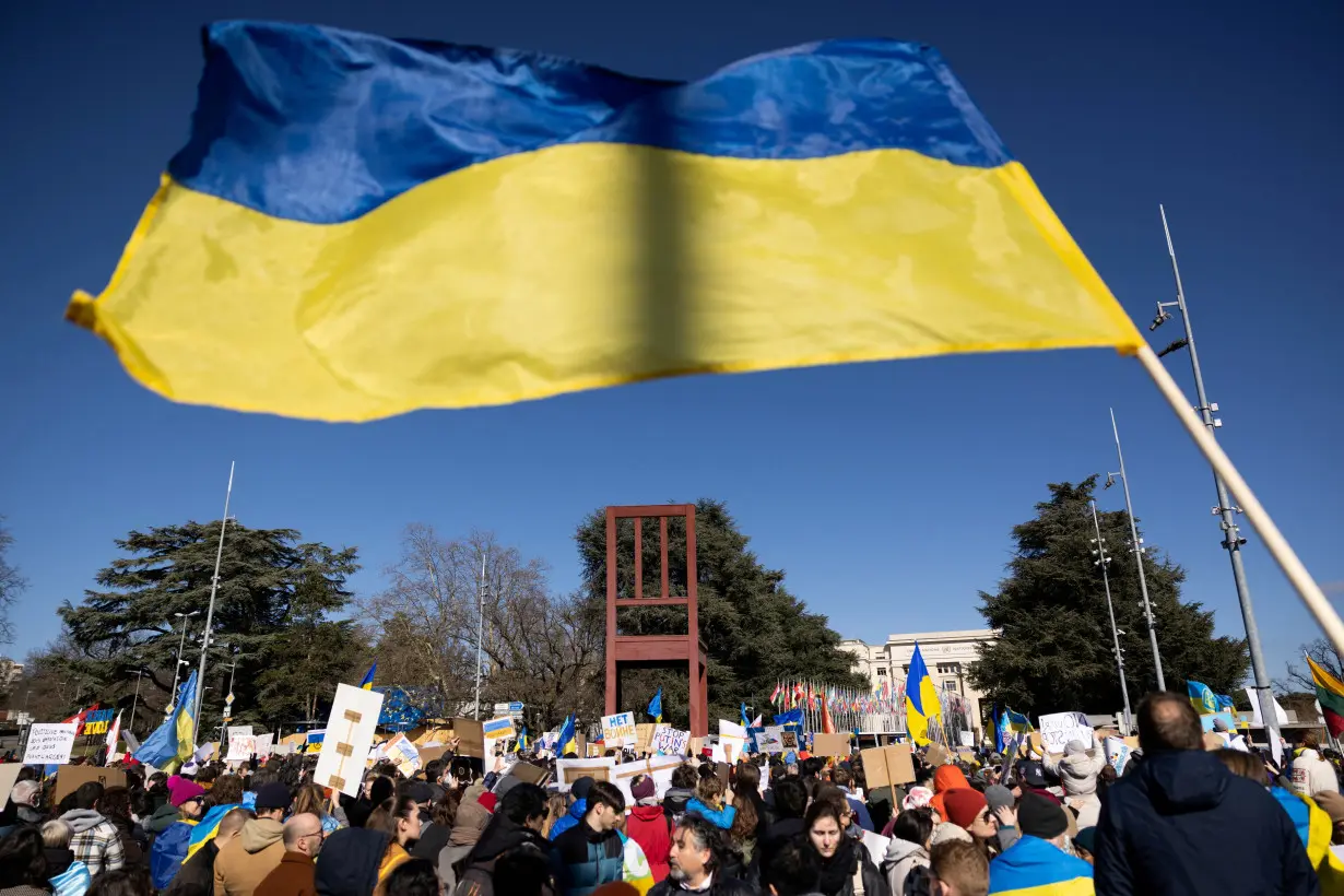 FILE PHOTO: Protest in support of Ukraine, in Geneva