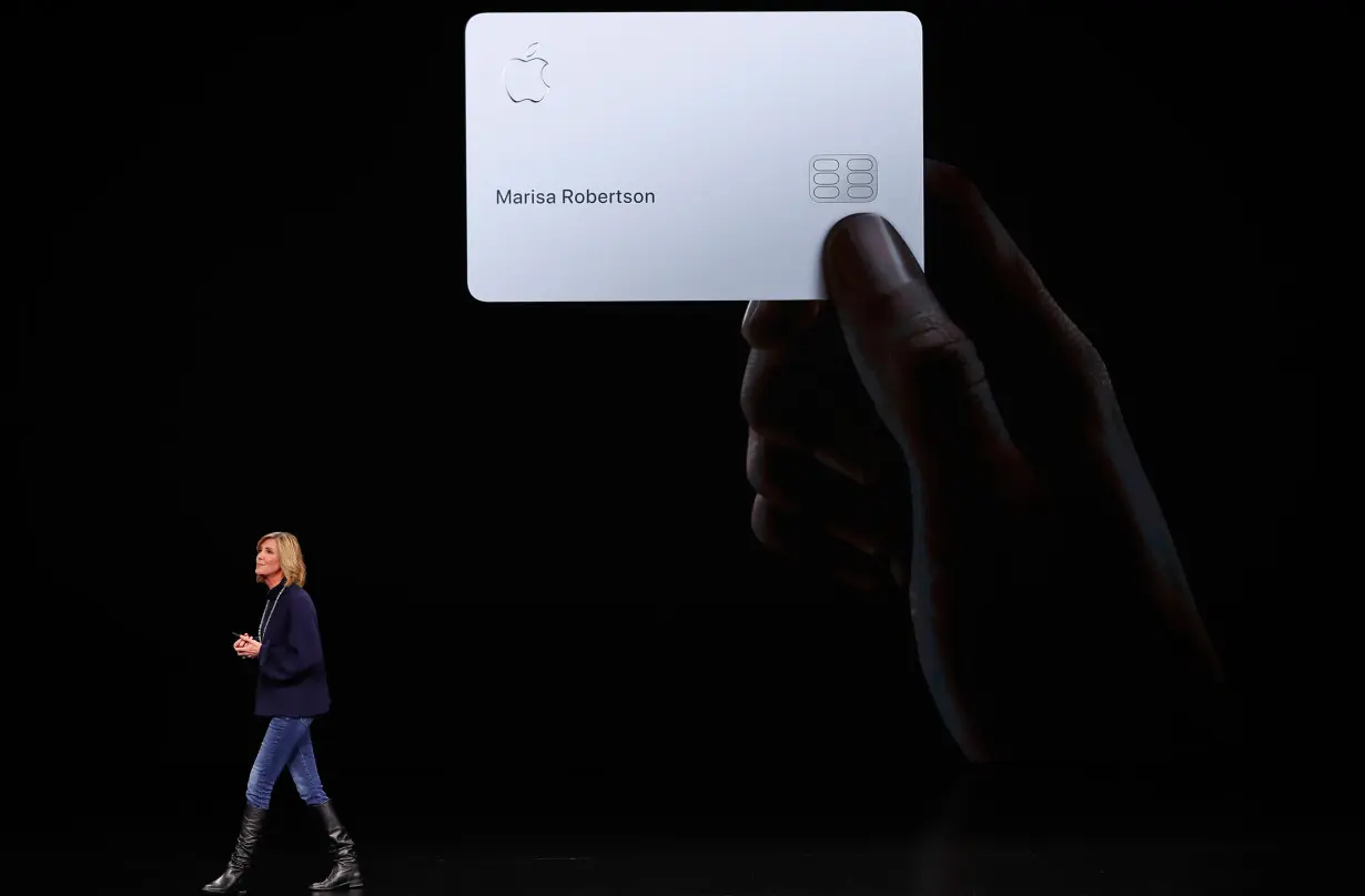 FILE PHOTO: Jennifer Bailey VP Apple Pay at Apple, speaks during an Apple special event at the Steve Jobs Theater in Cupertino