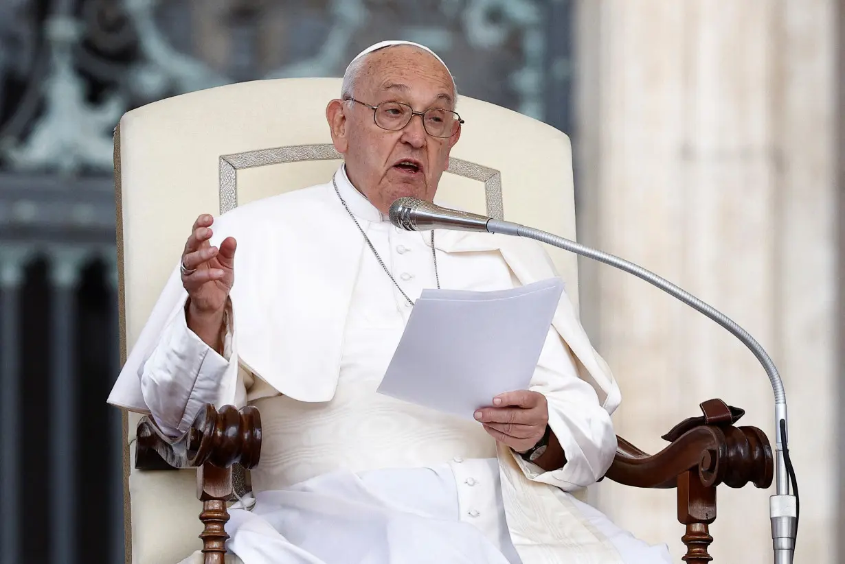 Pope Francis holds the weekly general audience at the Vatican