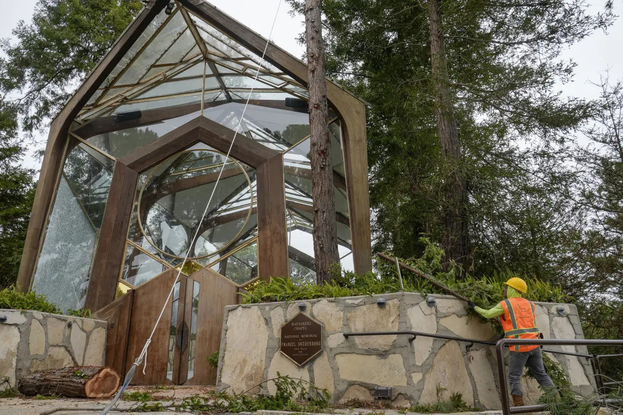 Landslide forces closure of iconic Southern California chapel designed by Frank Lloyd Wright's son