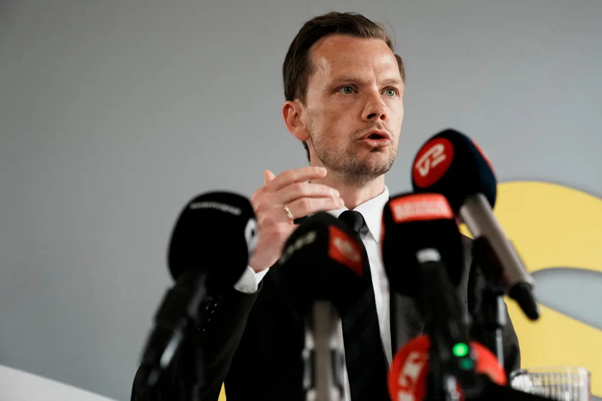 FILE PHOTO: Danish Justice Minister Hummelgaard attends press conference in Copenhagen