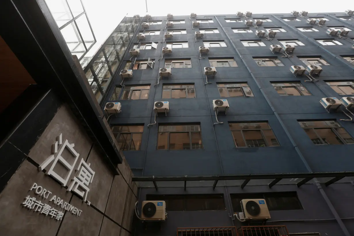 The exterior of a building inside an area with so-called youth apartments by Chinese developer China Vanke in Shenzhen