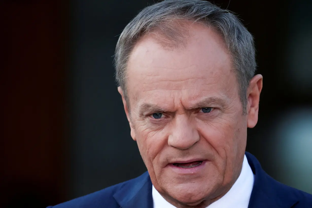 FILE PHOTO: Polish PM Tusk, President of the EU Council President Michel and Prime Ministers of Estonia, Greece, Finland, Ireland, Luxembourg and Spain meet in Warsaw