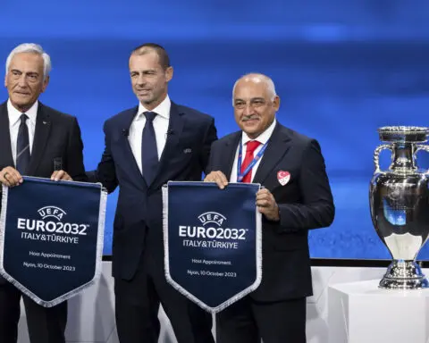 Britain-Ireland to host soccer's 2028 European Championship. Italy-Turkey to stage Euro 2032