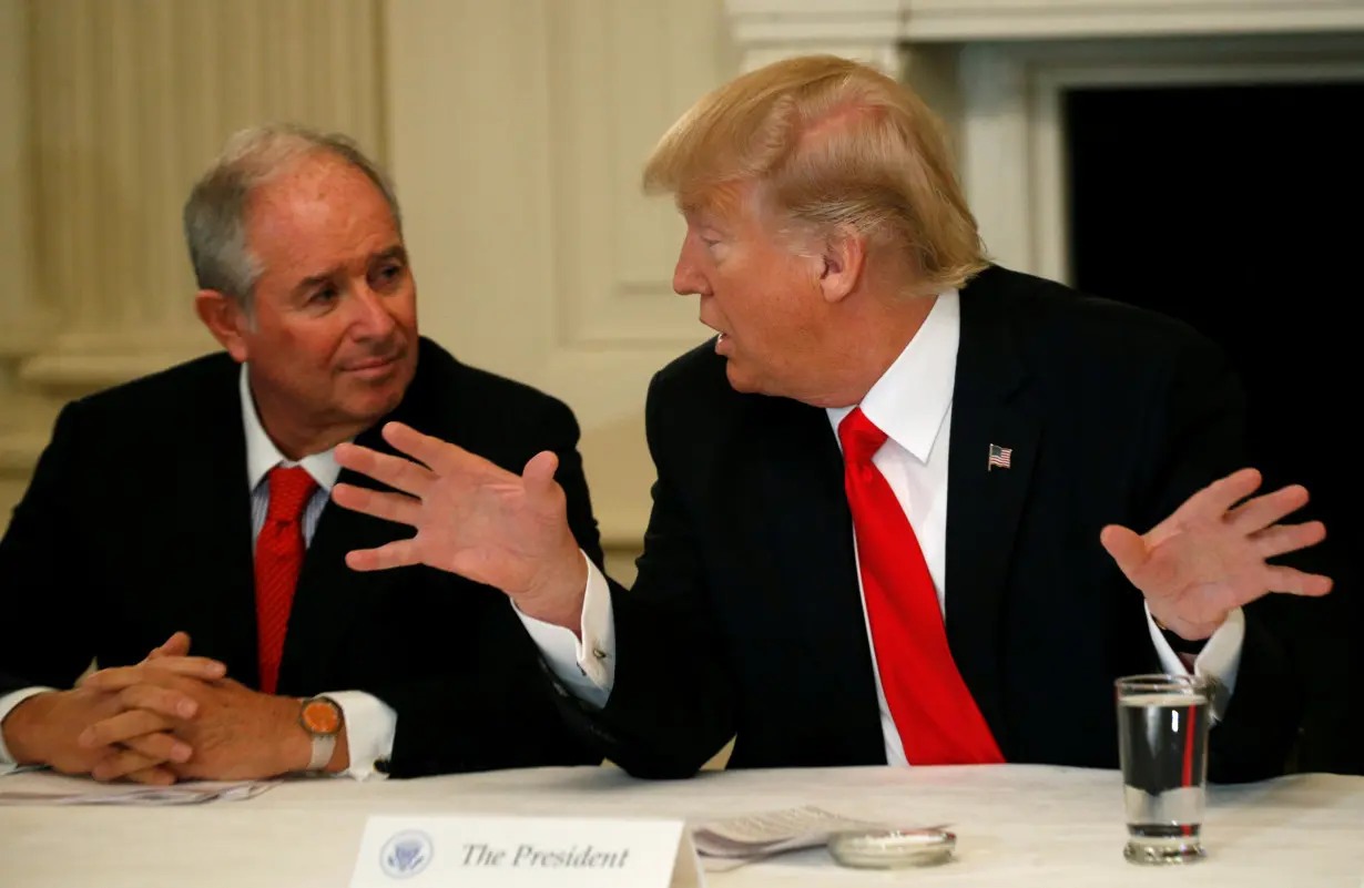 Trump hosts a strategy and policy forum with CEOs at the the White House in Washington