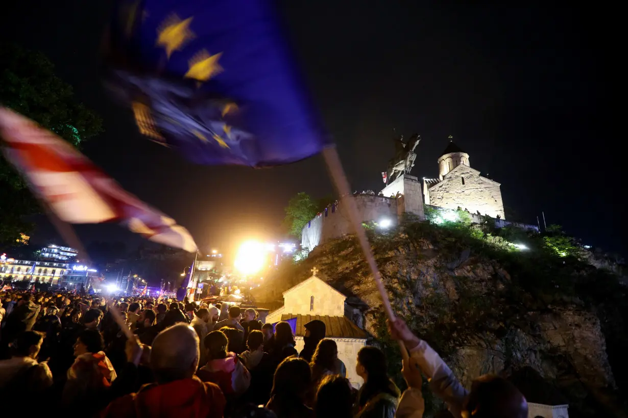 Demonstrators hold a rally to protest against a bill on 