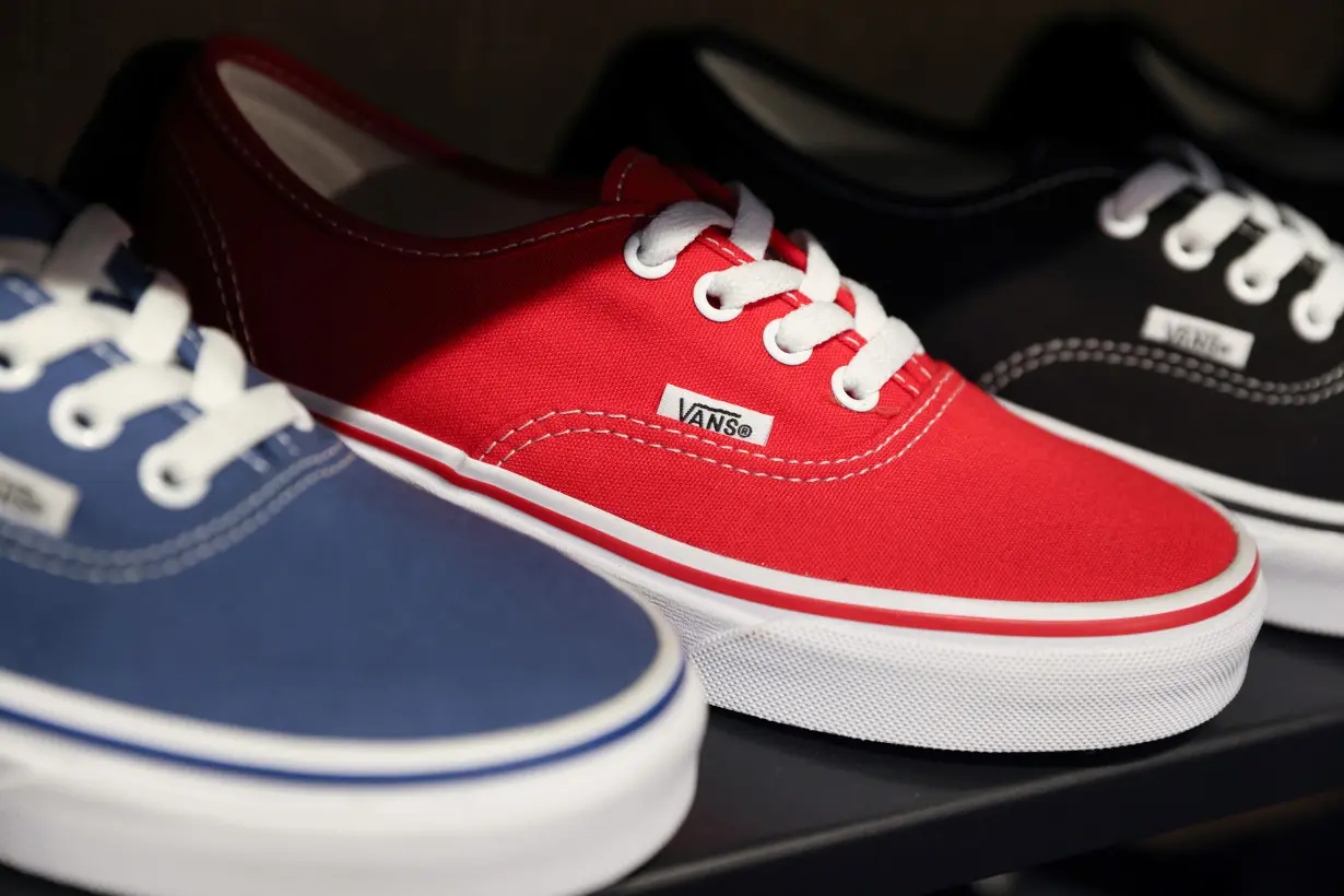 FILE PHOTO: Shoes are seen for sale at a Vans store, a brand owned by VF Corporation, in Manhattan, New York City