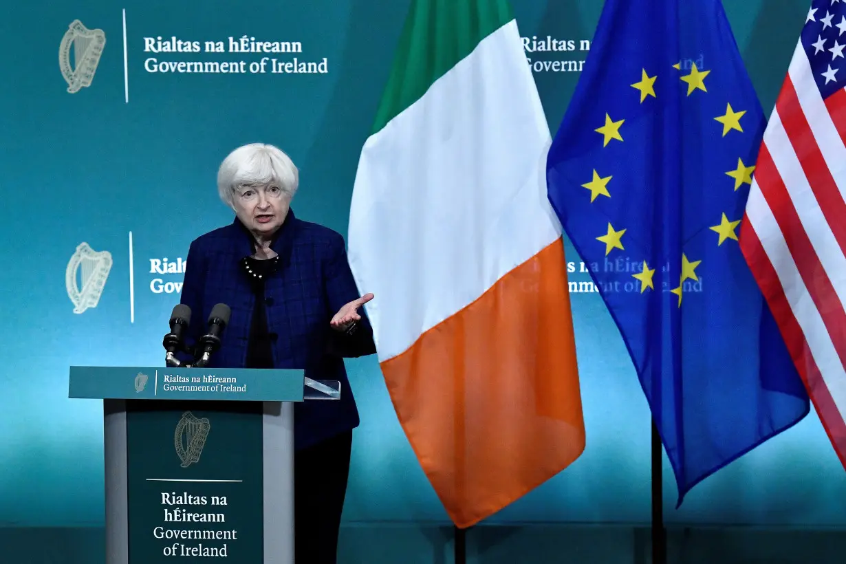 U.S. Treasury Secretary Janet Yellen in Dublin