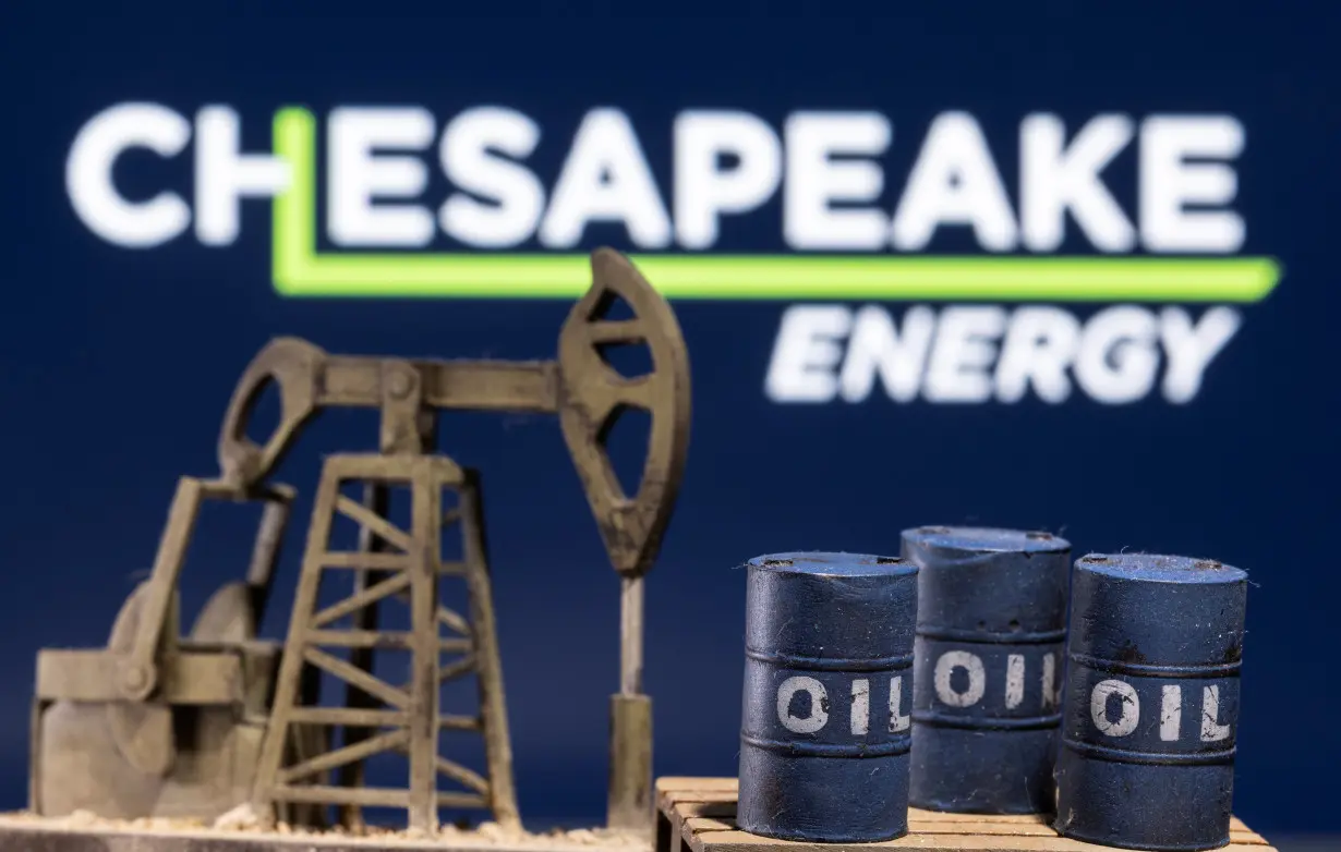 FILE PHOTO: Illustration shows Chesapeake Energy logo