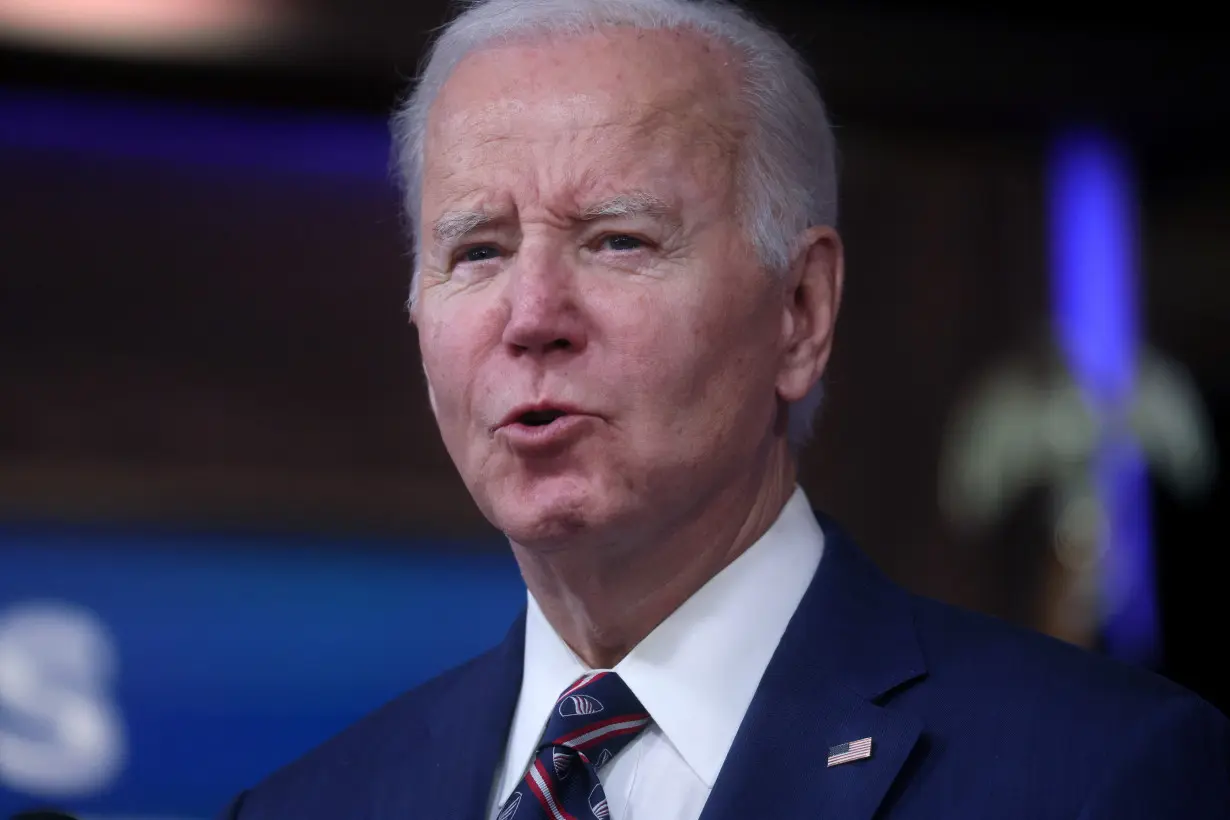 U.S. President Joe Biden holds an event about the economy, at the White House in Washington