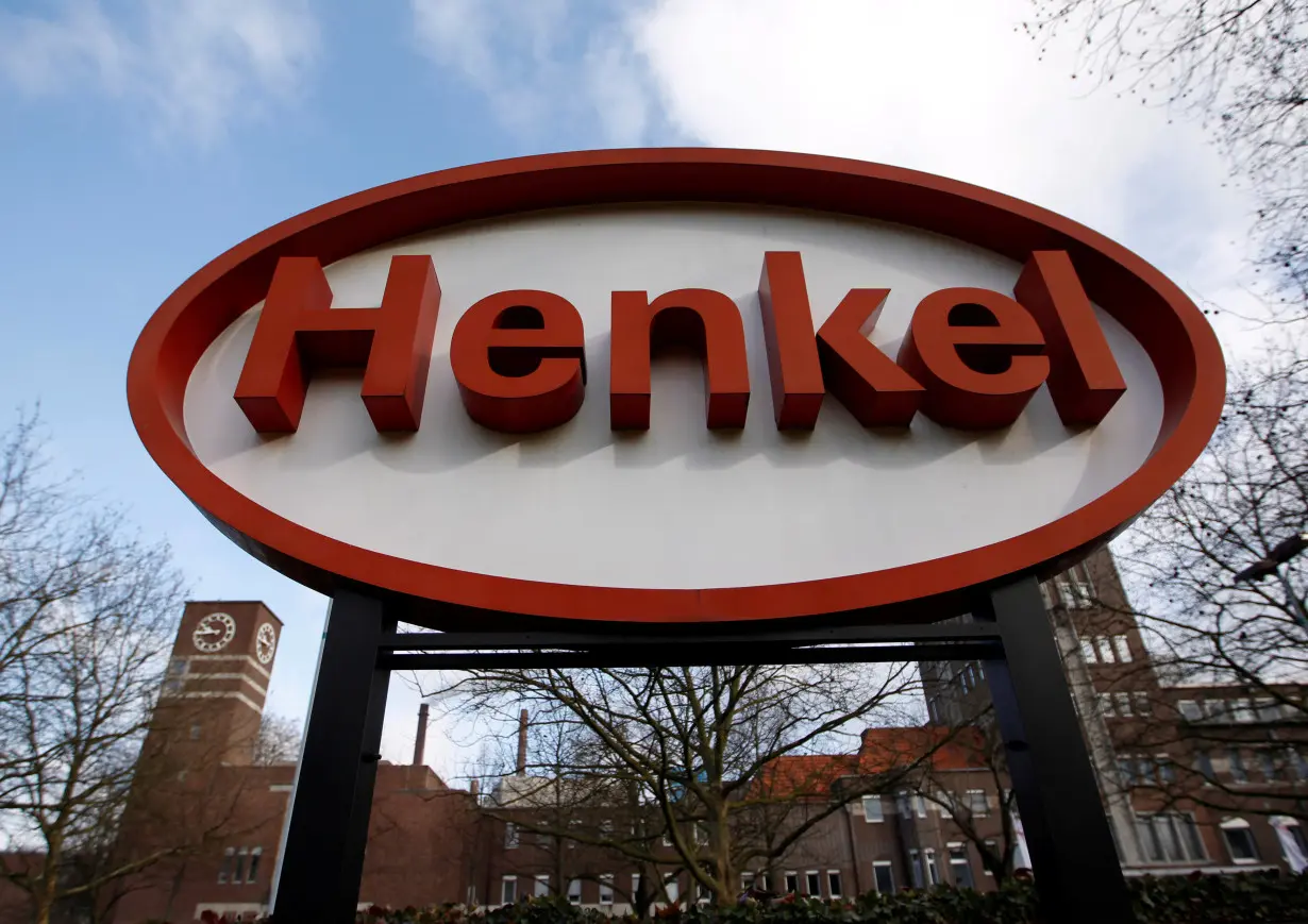 A logo of consumer goods group Henkel is pictured in Duesseldorf