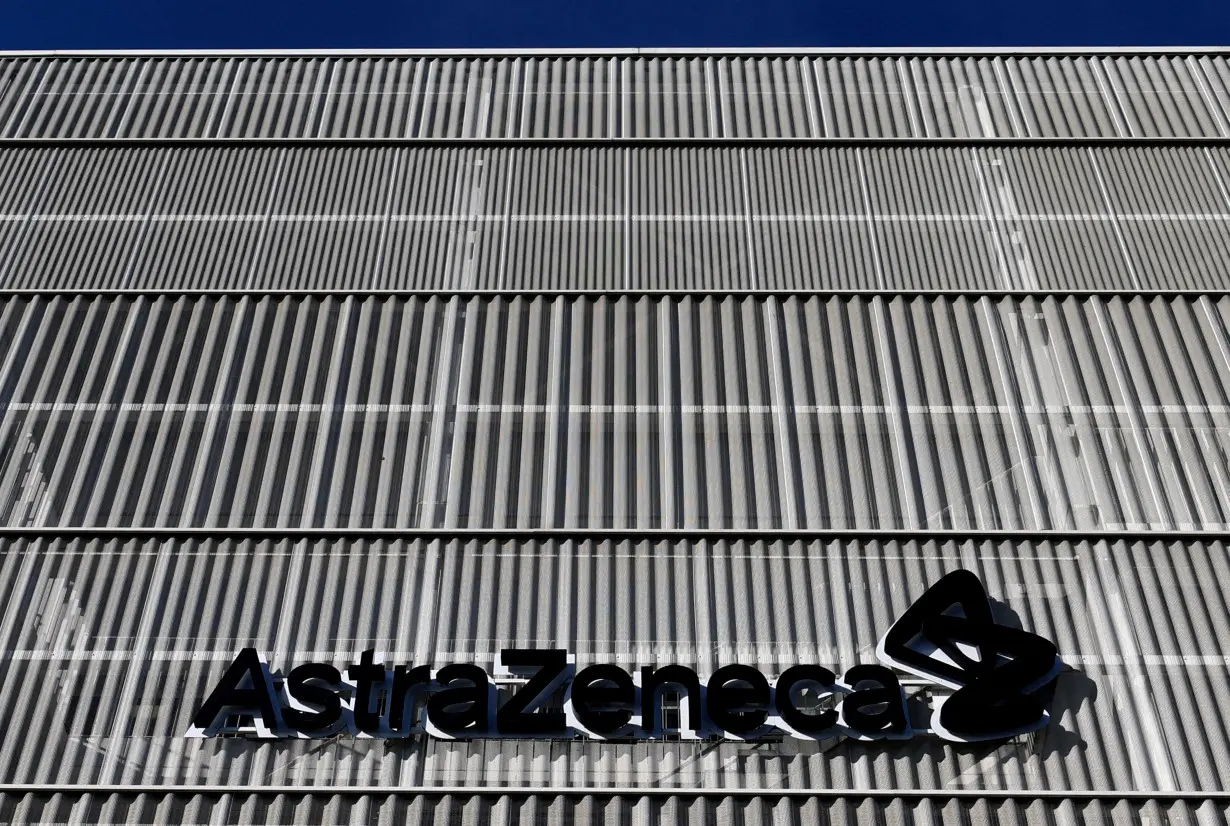 FILE PHOTO: FILE PHOTO: An AstraZeneca logo is pictured in Brussels