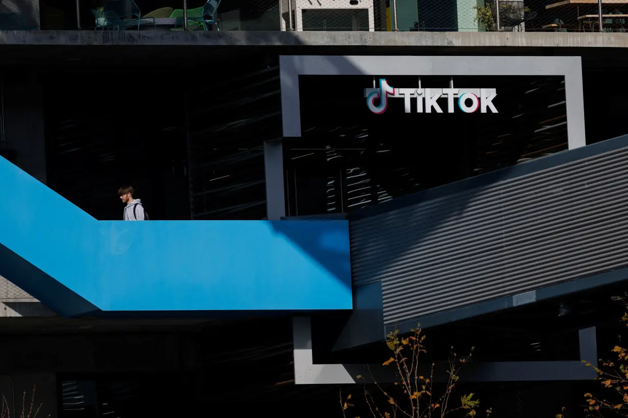 FILE PHOTO: Tik Tok offices shown in California after U.S. Congress passes bill to divest in Chinese owner