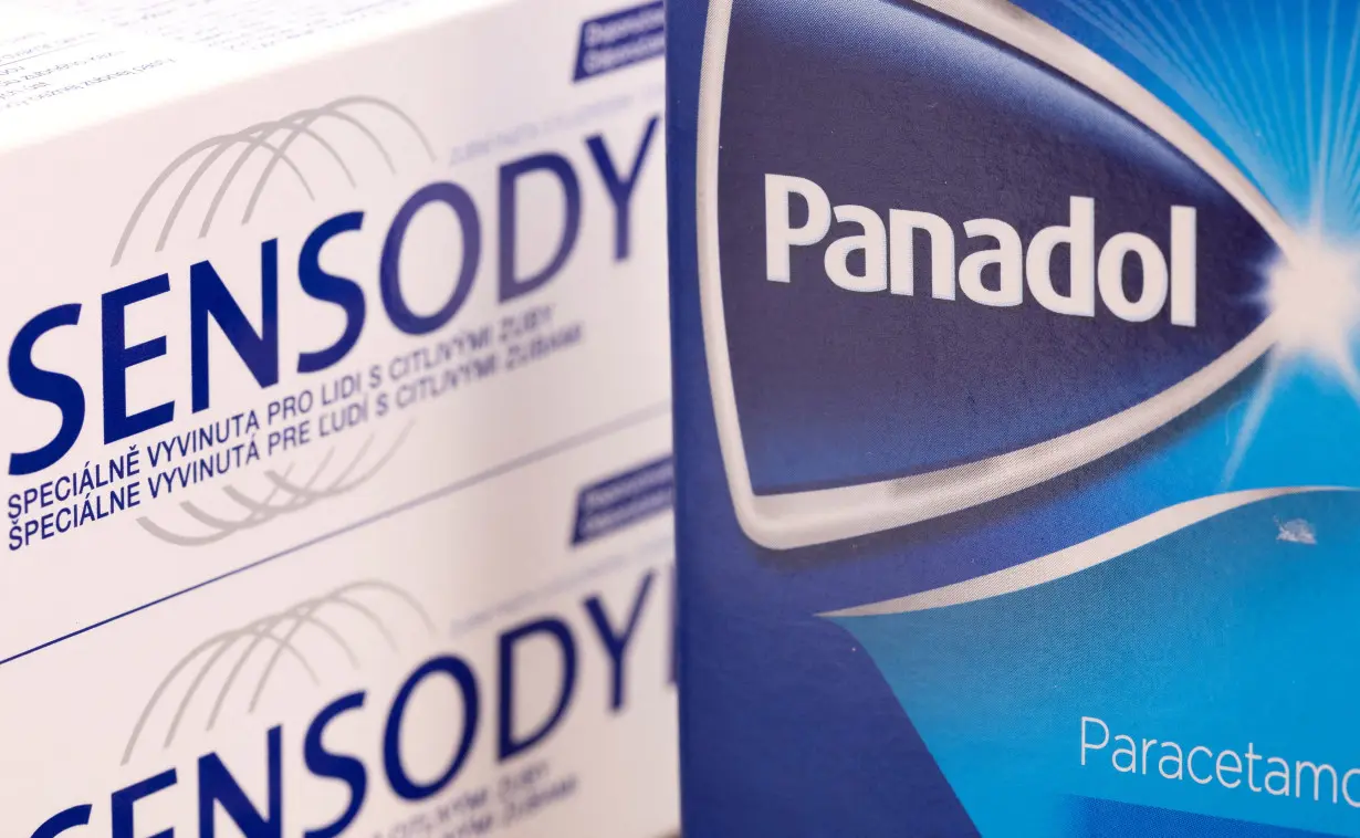 FILE PHOTO: FILE PHOTO: Illustration of Sensodyne toothpaste and Panadol tablets