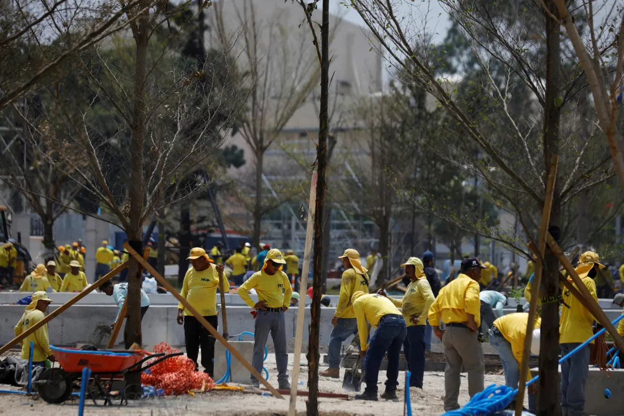 FILE PHOTO: Preparations for El Salvador’s President Nayib Bukele second term inauguration ceremony in San Salvador