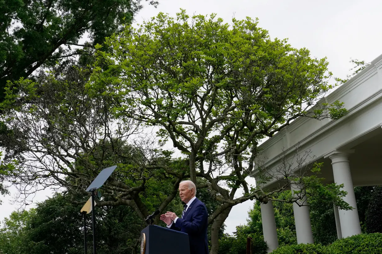 U.S. President Joe Biden speaks during an event regarding new tariffs targeting various Chinese exports, in Washington