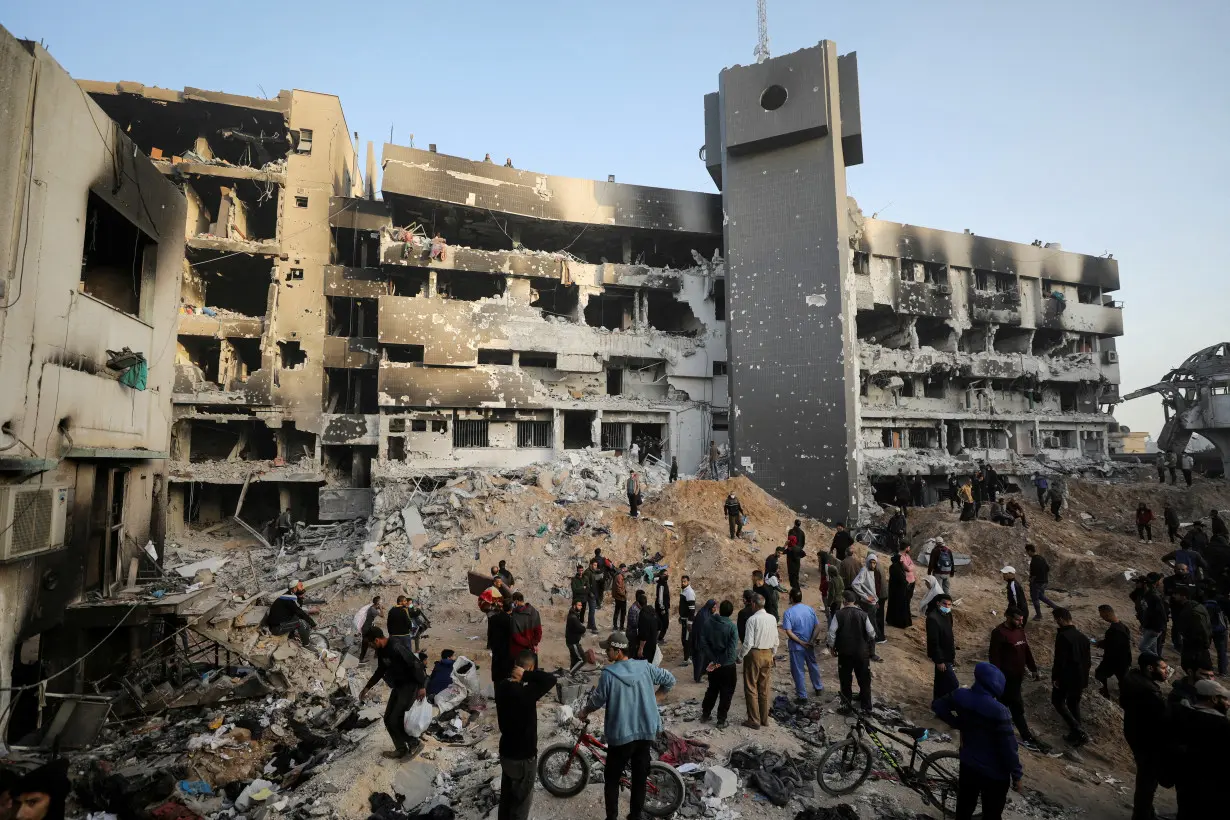 FILE PHOTO: Aftermath of a two-week Israeli operation at Al Shifa Hospital and the area around it