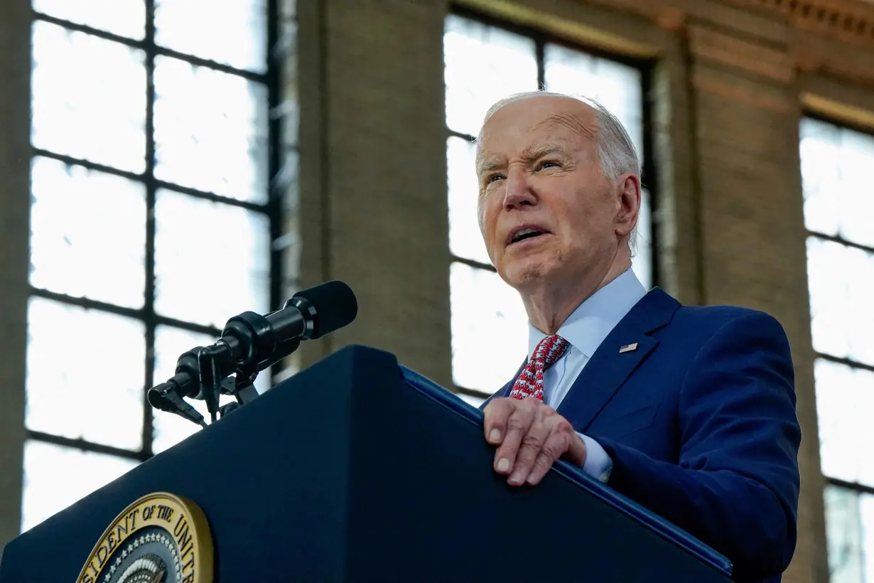 U.S. President Joe Biden attends a campaign event at Girard College in Philadelphia