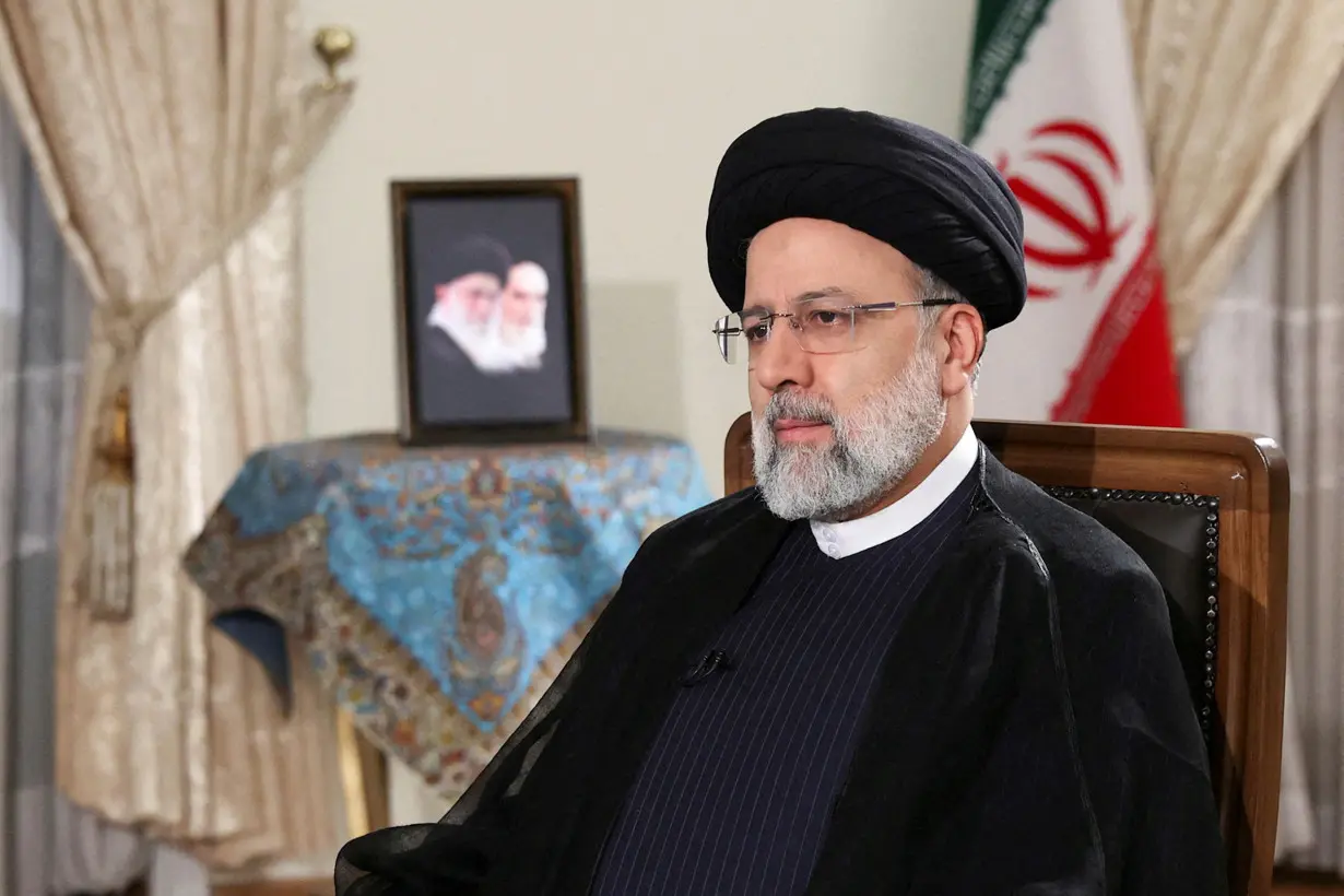 FILE PHOTO: Iranian President Ebrahim Raisi attends a TV interview, in Tehran