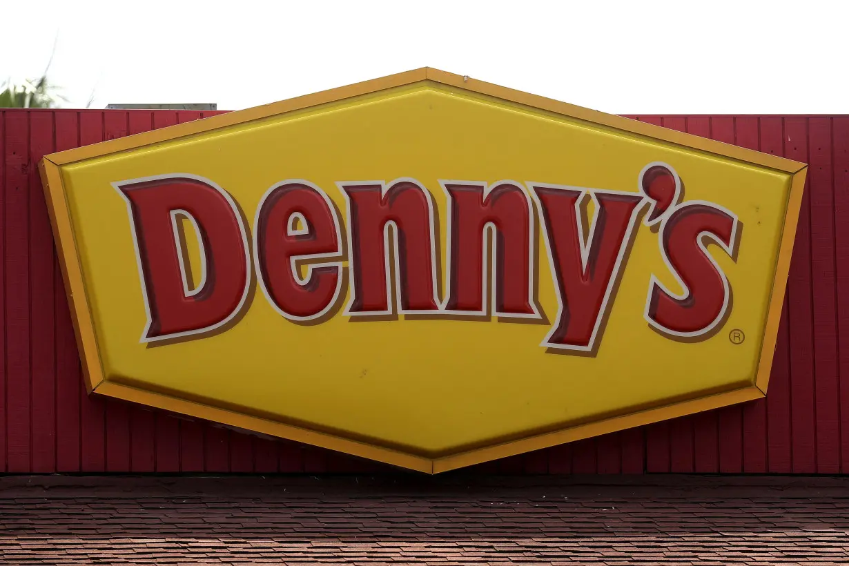 FILE PHOTO: A Denny's restaurant logo is pictured on a building in North Miami, Florida