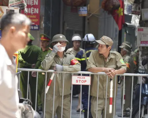 A fire in an apartment building in Hanoi, Vietnam, kills 14 people and injures 6
