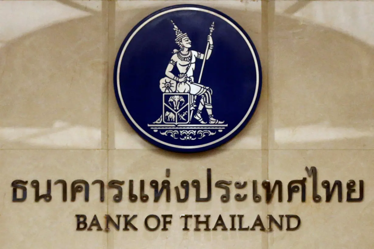 FILE PHOTO: The Bank of Thailand logo is pictured in Bangkok