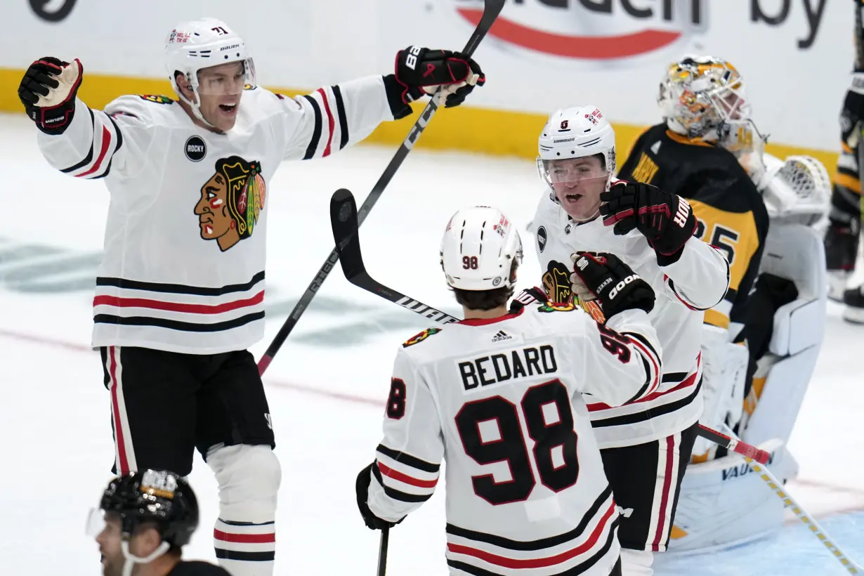 LA Post: Connor Bedard picks up an assist in his NHL debut as the Blackhawks rally past Crosby, Penguins 4-2