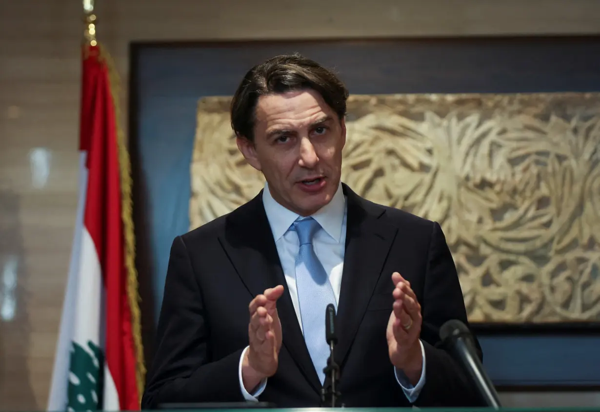 FILE PHOTO: U.S. envoy Amos Hochstein speaks during a press conference after meeting with Lebanese Parliament Speaker Nabih Berri in Beirut