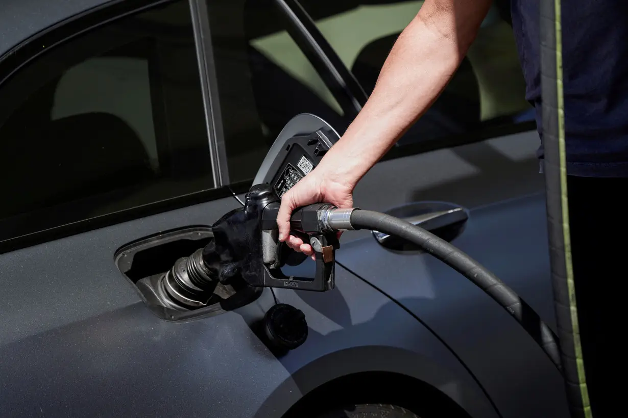 FILE PHOTO: High gasoline prices at a Mobil station in West Hollywood