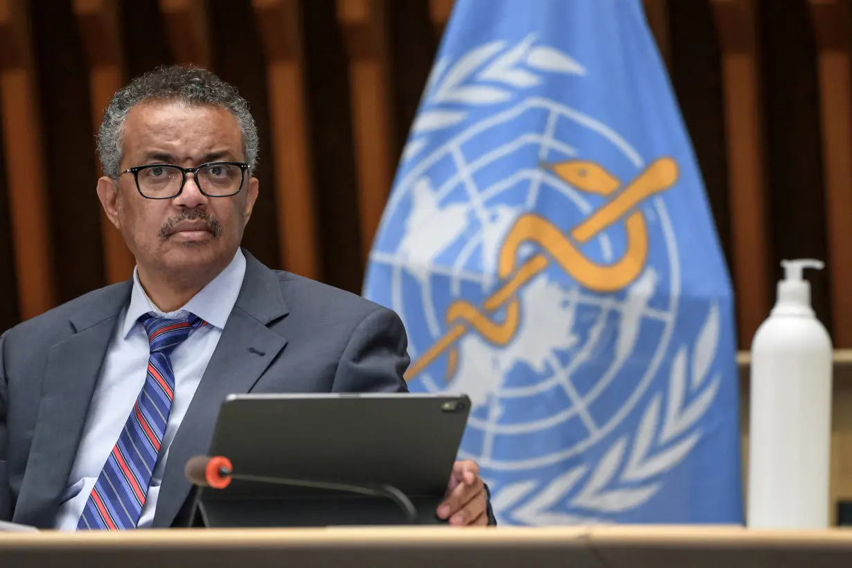 FILE PHOTO: World Health Organization Director-General Tedros Adhanom Ghebreyesus attends a news conference in Geneva