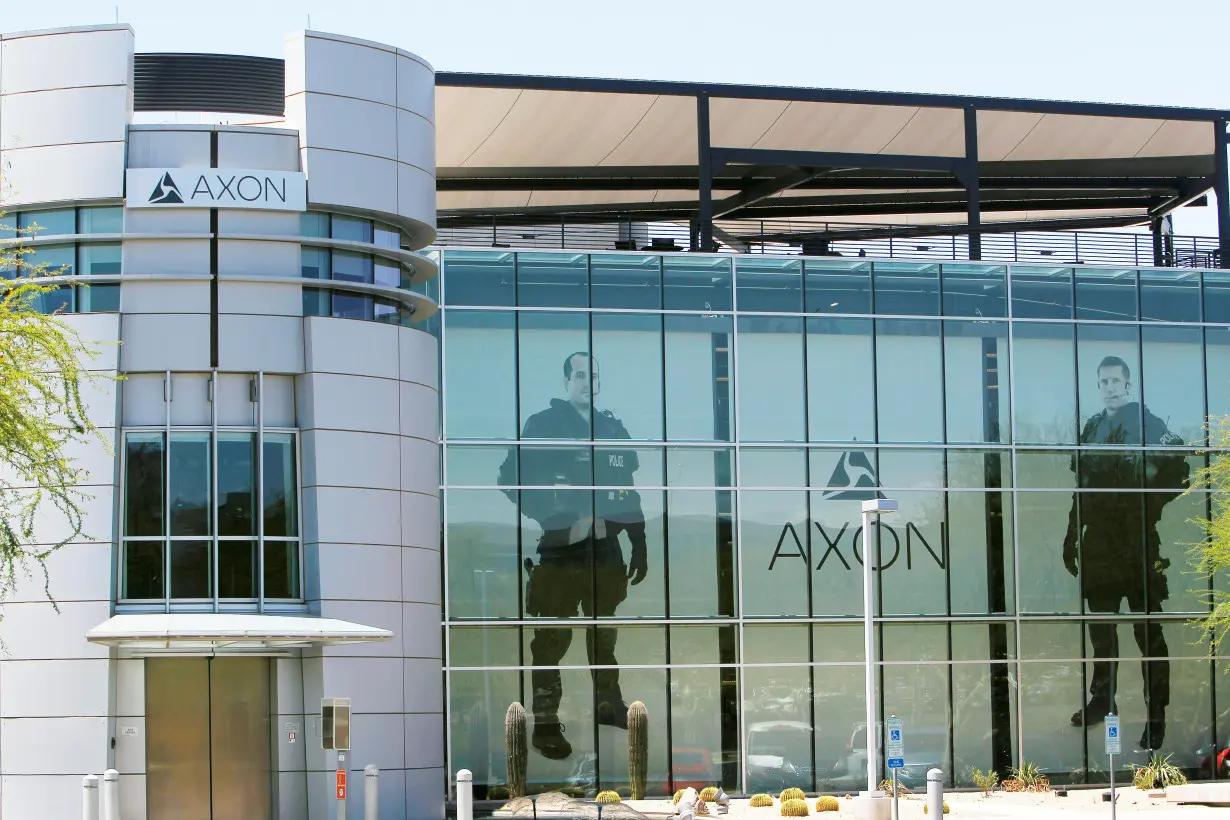 FILE PHOTO: The headquarters for Axon Enterprise Inc, formerly Taser International, is seen in Scottsdale