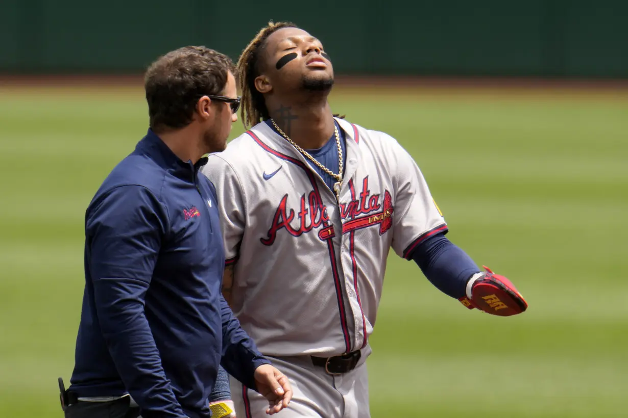 Braves' Ronald Acuña Jr. deals with emotions of a 2nd season-ending knee injury