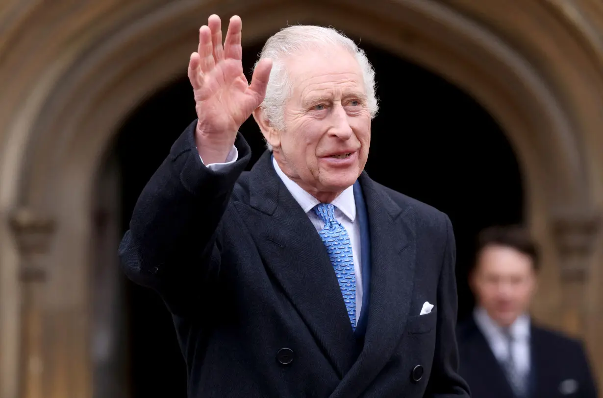 Britain's Royals attend the Easter Matins Service at St. George's Chapel, Windsor Castle