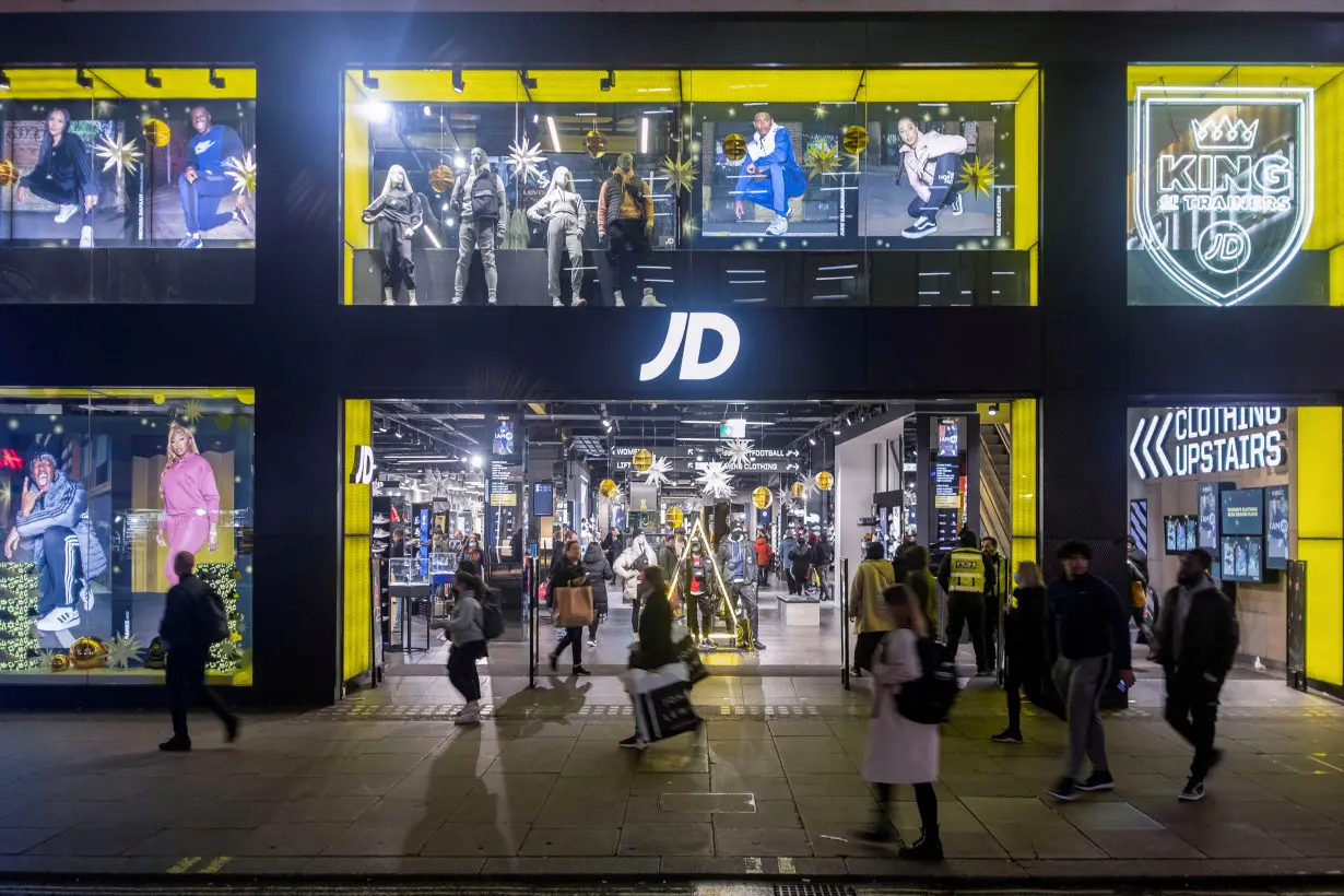 FILE PHOTO: FILE PHOTO: Exterior view of a JD Sports store in London