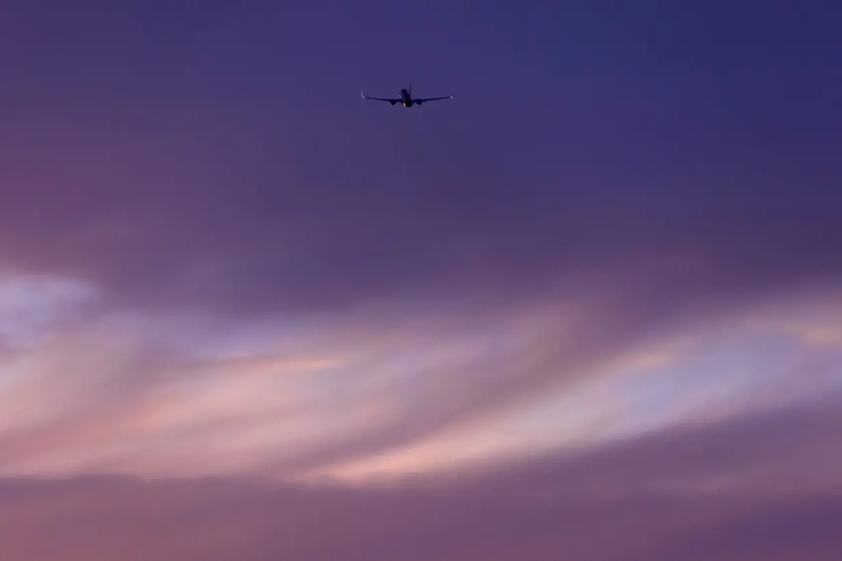 Commercial airlones depart San Diego , California