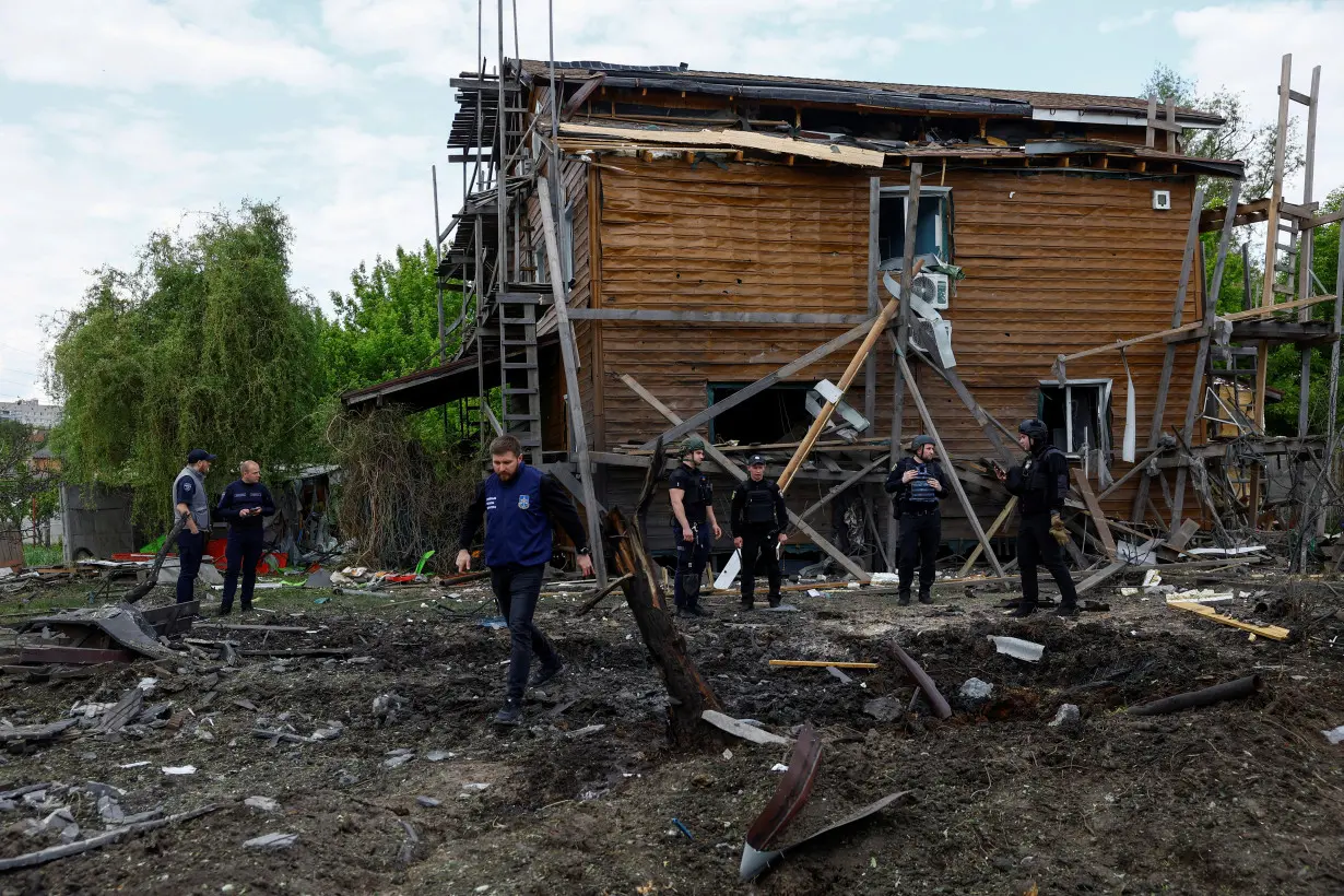 Aftermath of a Russian air strike in Kharkiv