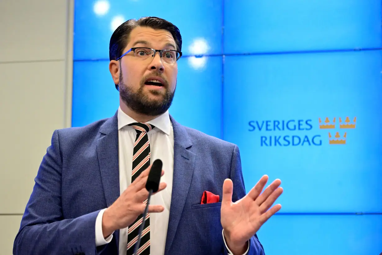 FILE PHOTO: News conference on formation of the government, in Stockholm