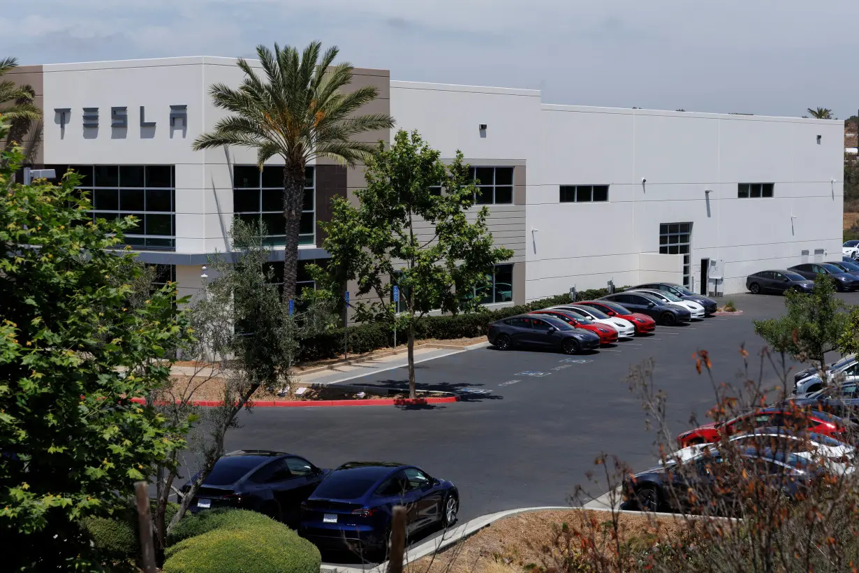 FILE PHOTO: Tesla service and sales center in Vista, California