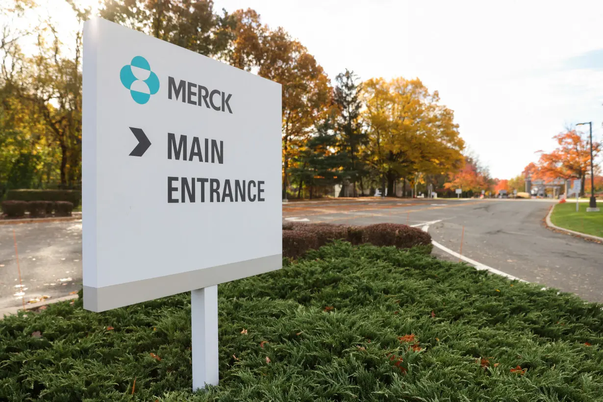 FILE PHOTO: Signage is seen at the Merck & Co. headquarters in Kenilworth, New Jersey