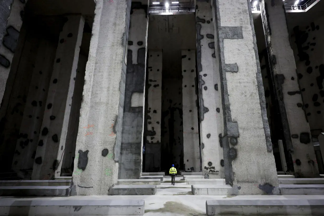 Paris inaugurates giant water storage basin to clean up the River Seine for Olympic swimming