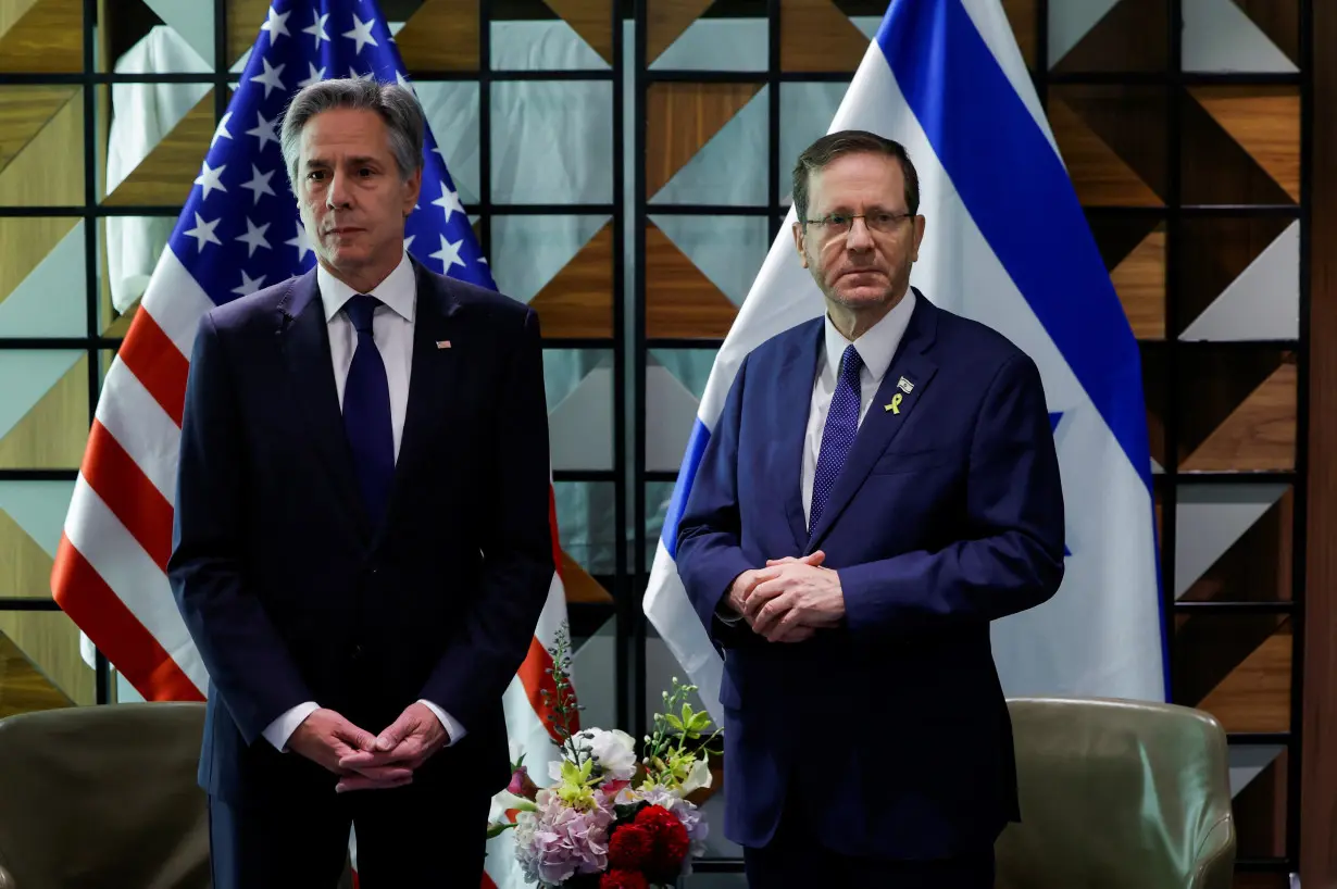 U.S. Secretary of State Antony Blinken meets with Israeli President Isaac Herzog in Tel Aviv