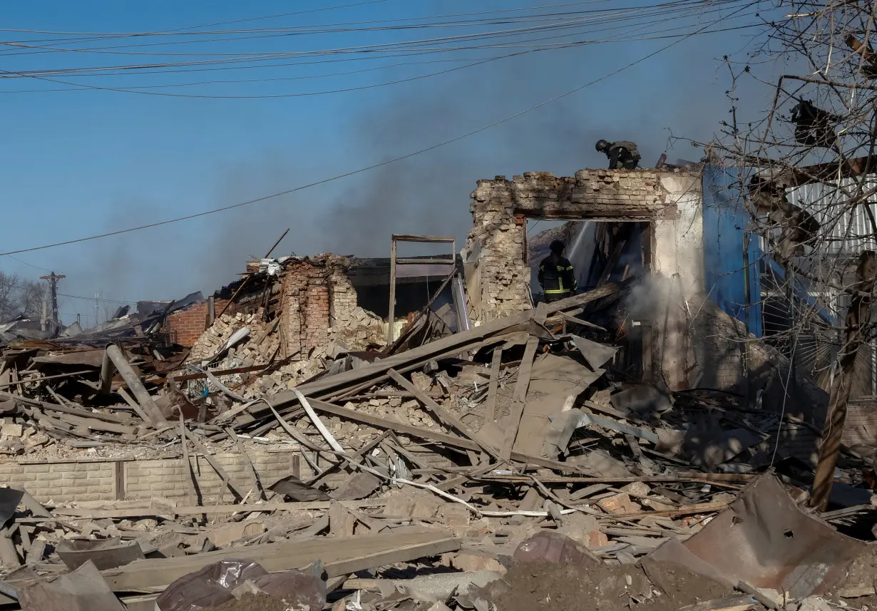 FILE PHOTO: Aftermath of a Russian air strikes in Kharkiv region