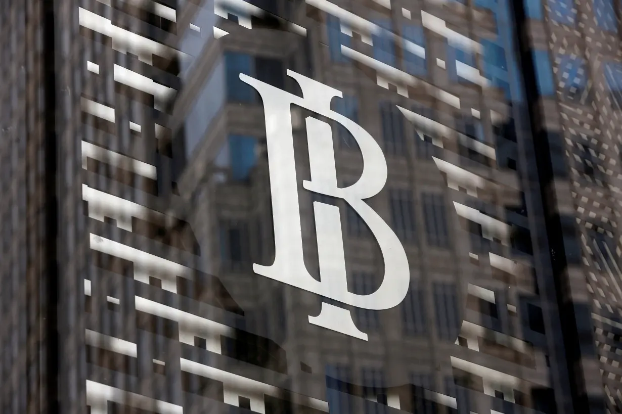 FILE PHOTO: Bank Indonesia's logo is seen at Bank Indonesia headquarters in Jakarta