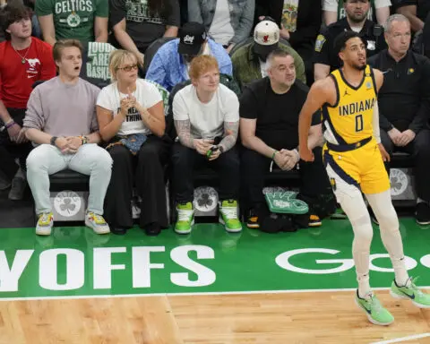 Pacers trying to regroup after star Tyrese Haliburton leaves Game 2 with hamstring, chest injuries