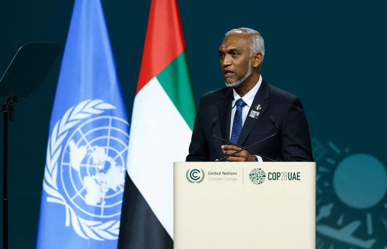 FILE PHOTO: President of the Maldives Mohamed Muizzu in Dubai