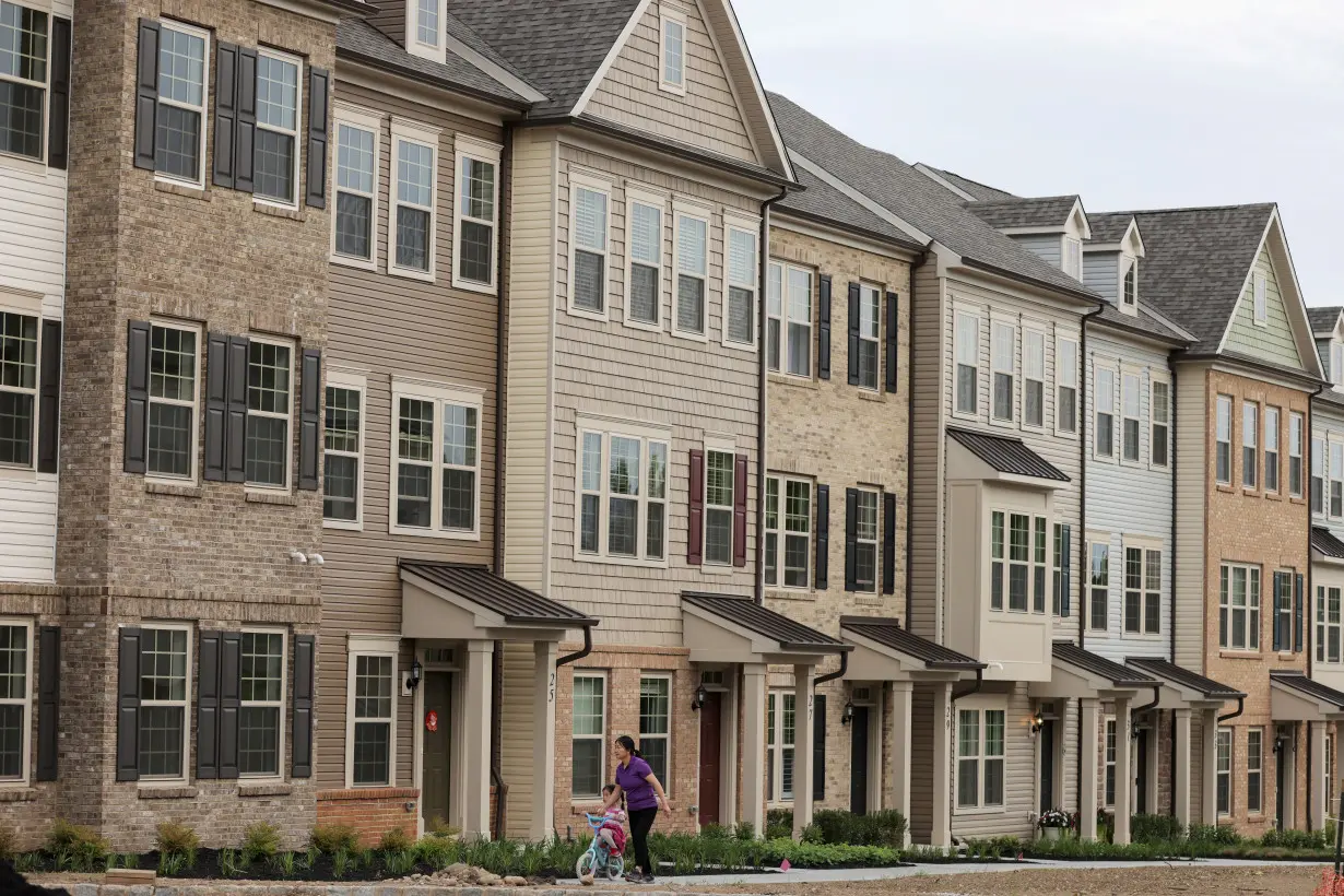 Houses are seen in Livingston Square, a construction of the PulteGroup, in Livingston, New Jersey